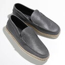 TODS トッズ エスパドリーユ XXM66B0BM4ZTJP メンズ レザー ロゴ スリッポン フラット シューズ 靴 B603/TJP-HEMATITE【po_fifth】