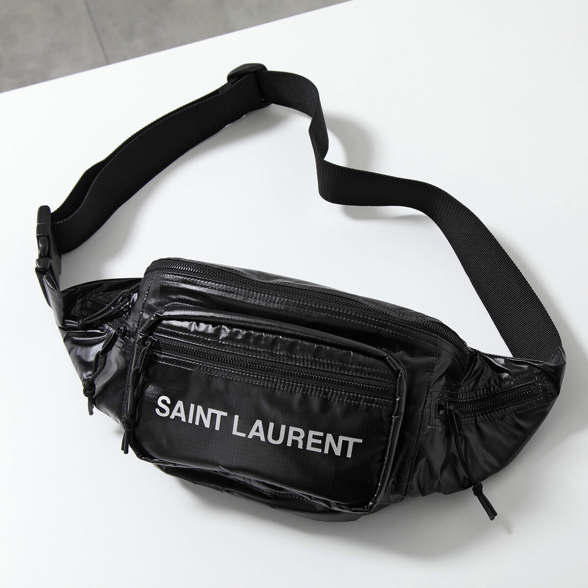 イヴ・サンローラン SAINT LAURENT サンローラン ボディバッグ NUXX ヌックス 581375 HO21Z 1054 レディース ベルトバッグ ウエストポーチ 鞄 1054/NERO/ARGENTO