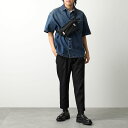 PRADA プラダ ボディバッグ 2VH171 OOO 2DMG メンズ Re-Nylon リナイロン サフィアーノレザー ショルダーバッグ トライアングルロゴ 鞄 F0002/NERO 2