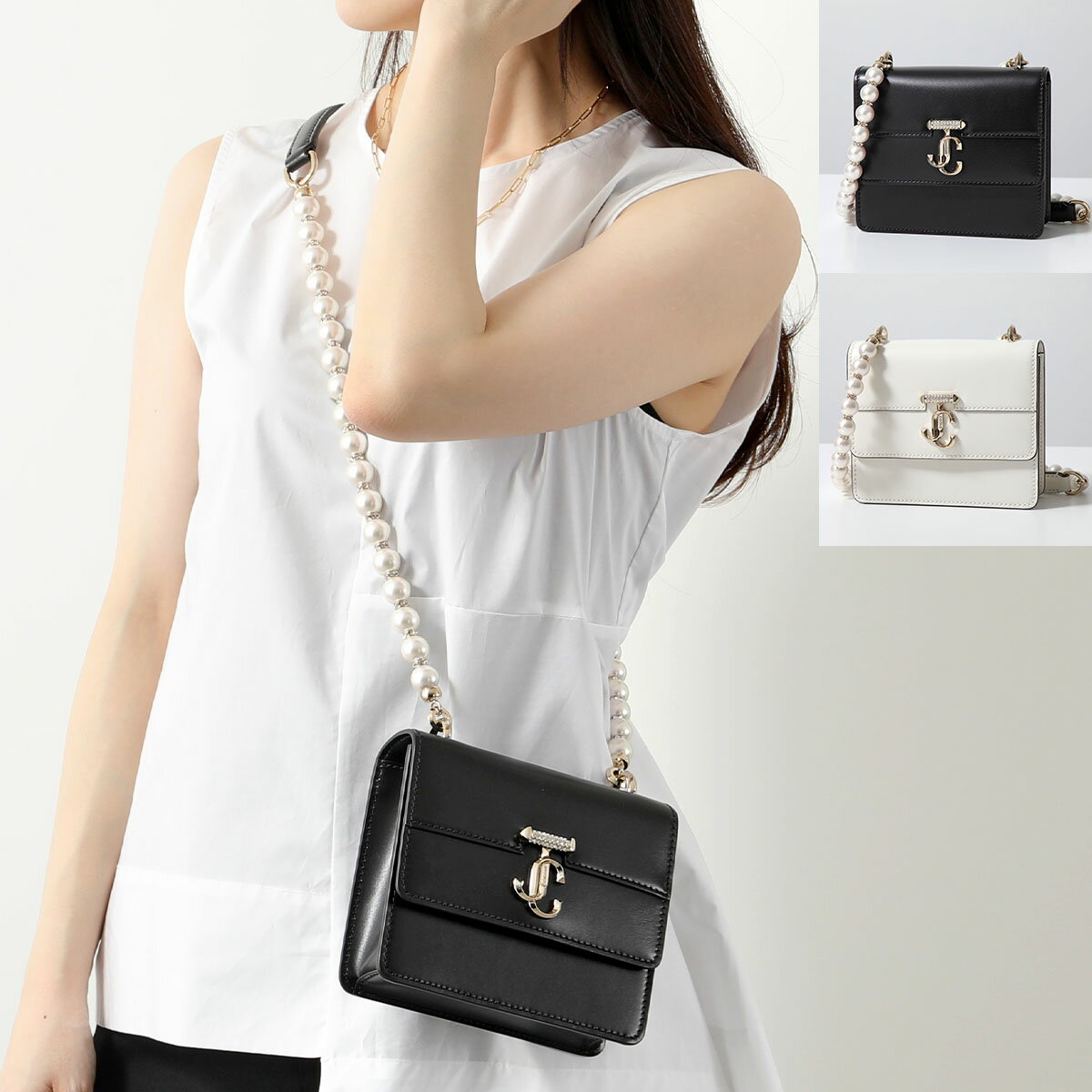Jimmy Choo ジミーチュウ ショルダーバッグ AVENUE QUAD/XS RAM レディース レザー JCロゴ クロスボディ ポシェット 鞄 カラー2色【po_fifth】のサムネイル