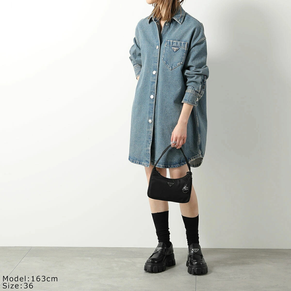 【最大2万円OFFクーポン対象・8/15～8/16限定】PRADA プラダ デニム シャツ GFC036...
