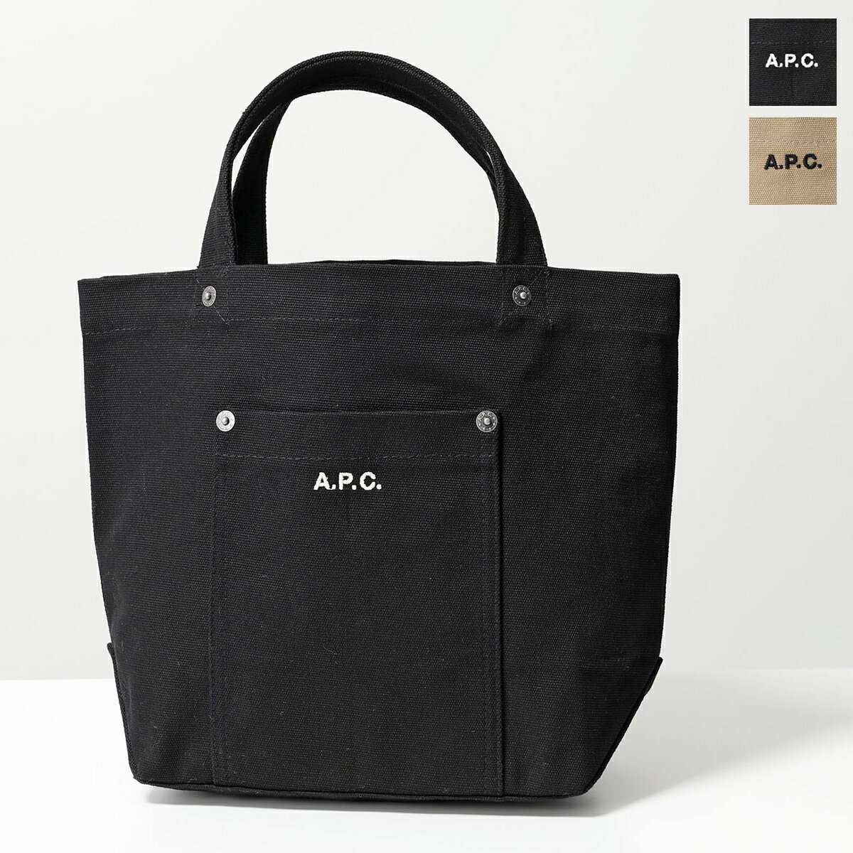 APC A.P.C. アーペーセー ハンドバッグ tote thais mini COGYX M61831 レディース ロゴ刺繍 ミニトート キャンバス 鞄 LZZ/NOIRのサムネイル