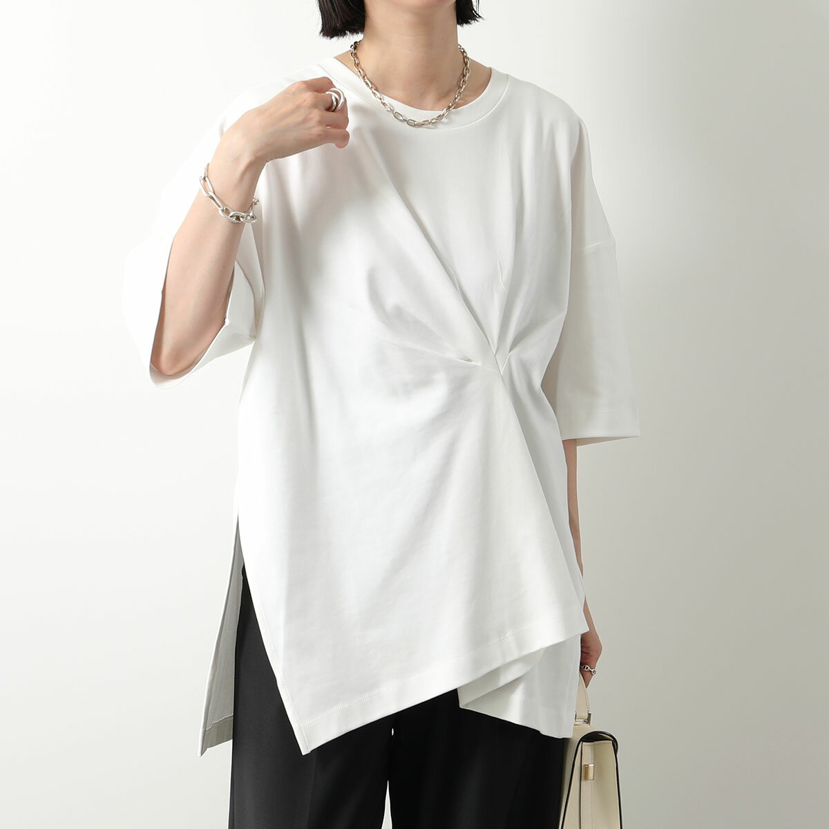 WEEKEND MAX MARA ウィークエンド マックスマーラ Tシャツ BOLERO レディース 半袖 カットソー ラウンドネック オーバーサイズ コットン 001