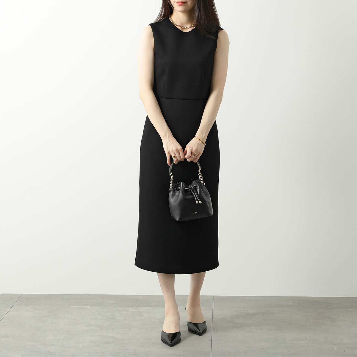 S MAX MARA エス マックスマーラ ワンピース MAREMAR レディース ダブル ビスコース ジャージー ドレス ノースリーブ ロング丈 ストレッチ 002のサムネイル