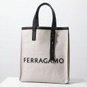 SALVATORE FERRAGAMO フェラガモ トートバッグ 24 1297 メンズ ポーチ付き ロゴ 鞄 001/NERO/NATU