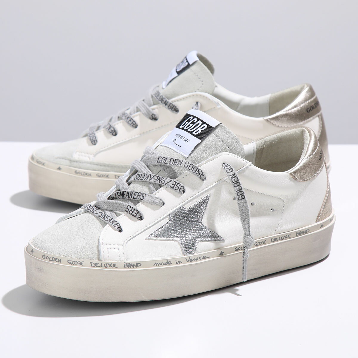 GOLDEN GOOSE ゴールデングース スニーカー HI STAR ハイスター GWF00119 F005332 レディース レザー ローカット 厚底 靴 10740/WHITE/ICE/SILVER/PLATINUMのサムネイル