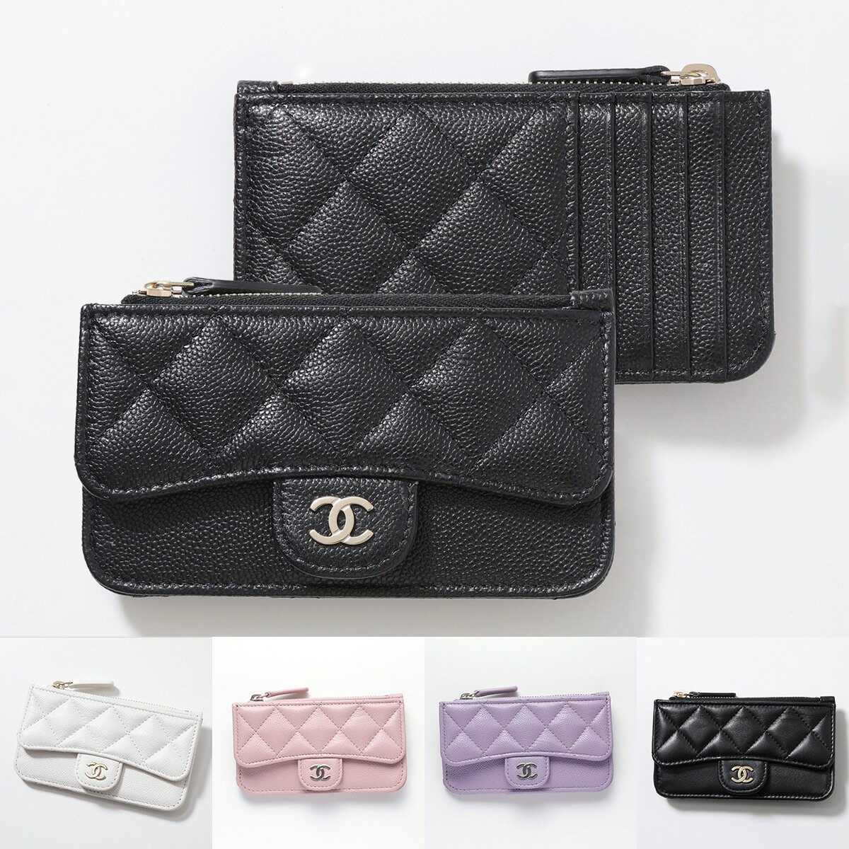 CHANEL シャネル コインケース カードケース MATELASSE マトラッセ AP2570 B10583 B15532 レディース キルティング レザー フラグメントケース ココマーク ミニ財布 カラー5色