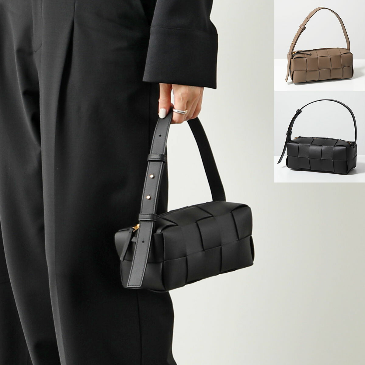 BOTTEGA VENETA ボッテガヴェネタ ハンドバッグ SMALL BRICK CASSETTE スモール ブリック カセット 729166 VMAY1 レディース マキシイントレ レザー 鞄 カラー2色のサムネイル