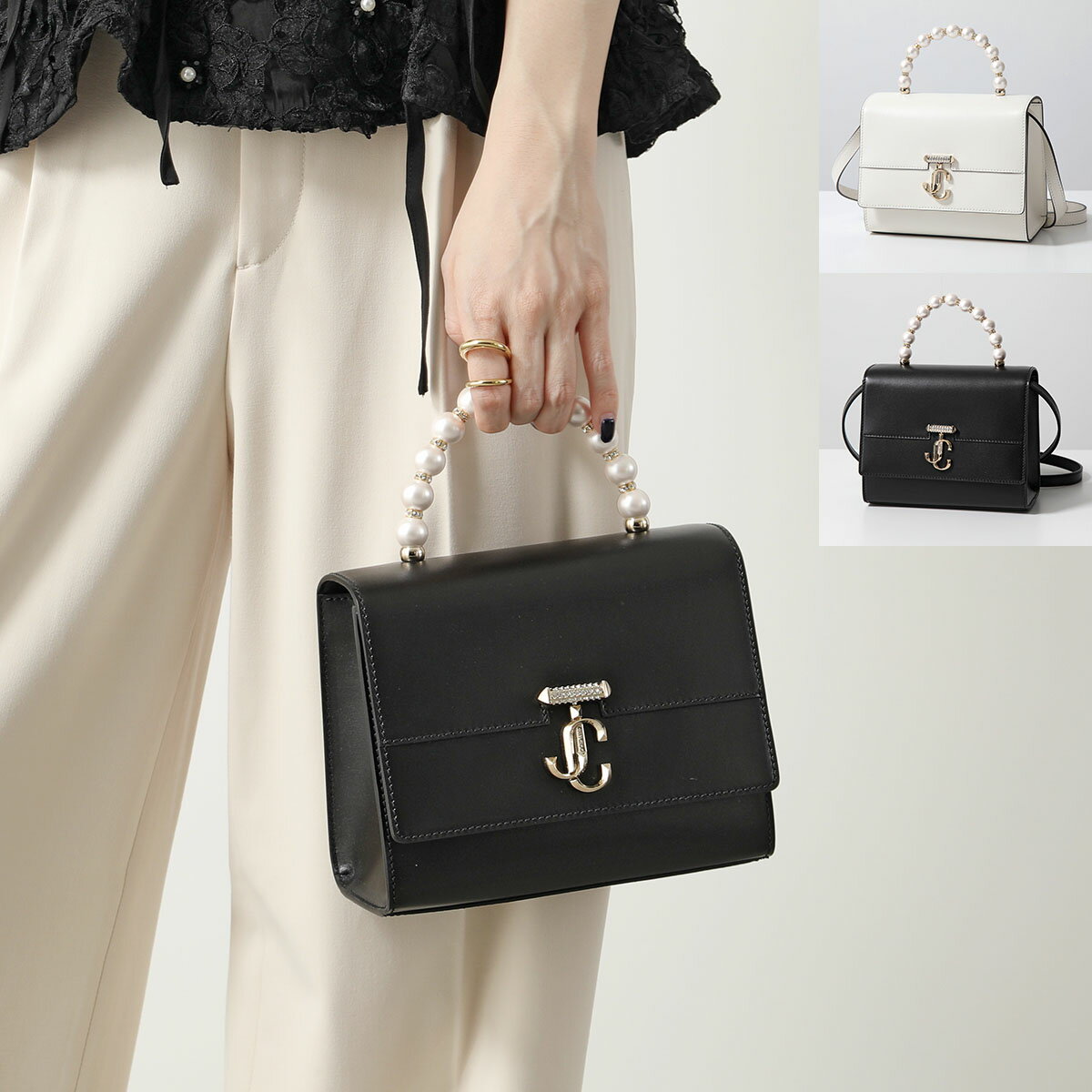 Jimmy Choo ジミーチュウ ショルダーバッグ AVENUE TOPHANDLE/S RMA レディース レザー ハンドバッグ JCロゴ ポシェット 鞄 カラー2色のサムネイル