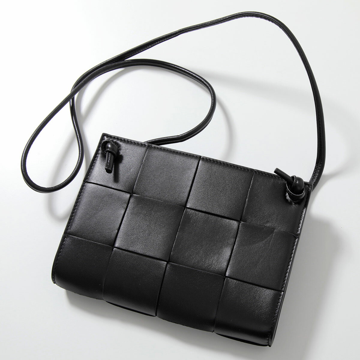 BOTTEGA VENETA ボッテガヴェネタ ショルダーバッグ MINI CASSETTE ミニ カセット 755842 VCQC2 レディース レザー マキシイントレ ポシェット 鞄 8425/BLACK【po_fifth】