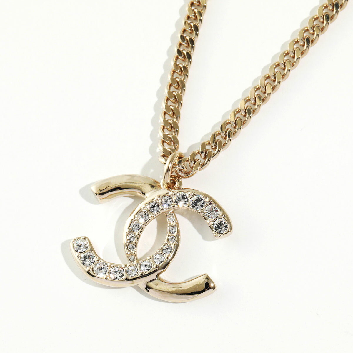 CHANEL シャネル ネックレス ABD040 B15387 レディース チェーン ココマーク CCマーク ラインストーン チョーカー ペンダント NU491のサムネイル