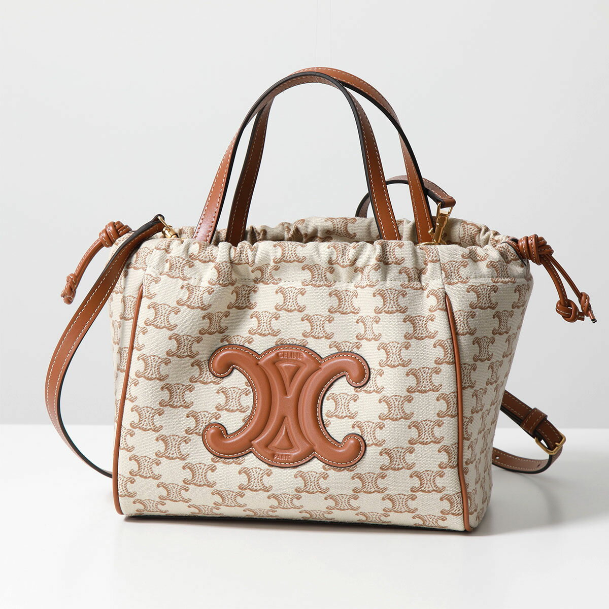 CELINE セリーヌ ハンドバッグ Small Cabas スモール カバ 111012FRI.01BC レディース トリオンフ ショルダーバッグ 鞄 Whiteのサムネイル