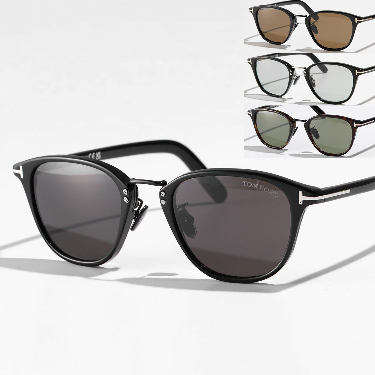 TOM FORD トムフォード サングラス TF1049-D メンズ ウェリントン型 セルフレーム アジアンフィット ロゴ メガネ 眼鏡 カラー2色のサムネイル