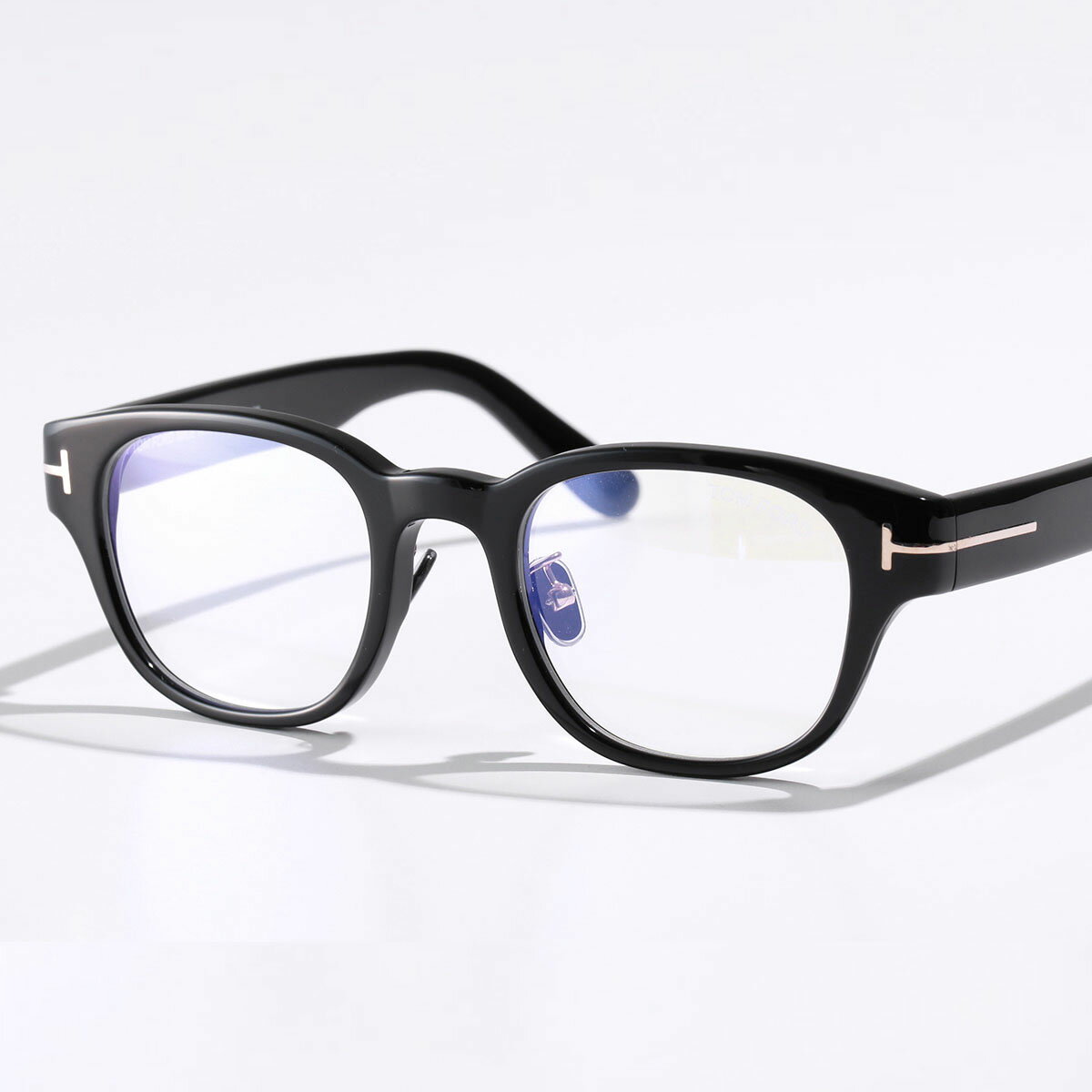 TOM FORD トムフォード メガネ TF5861-D-B FT5861-D-B/V メンズ ウェリントン型 ロゴ 伊達メガネ アジアンフィット ブルーライトカットレンズ 001のサムネイル