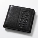 ディーゼル 二つ折り財布（メンズ） DIESEL ディーゼル 二つ折り財布 DSL 3D BI-FOLD COIN S X09830 P0503 メンズ レザー ミニ財布 小銭入れあり ロゴ T8013【po_fifth】