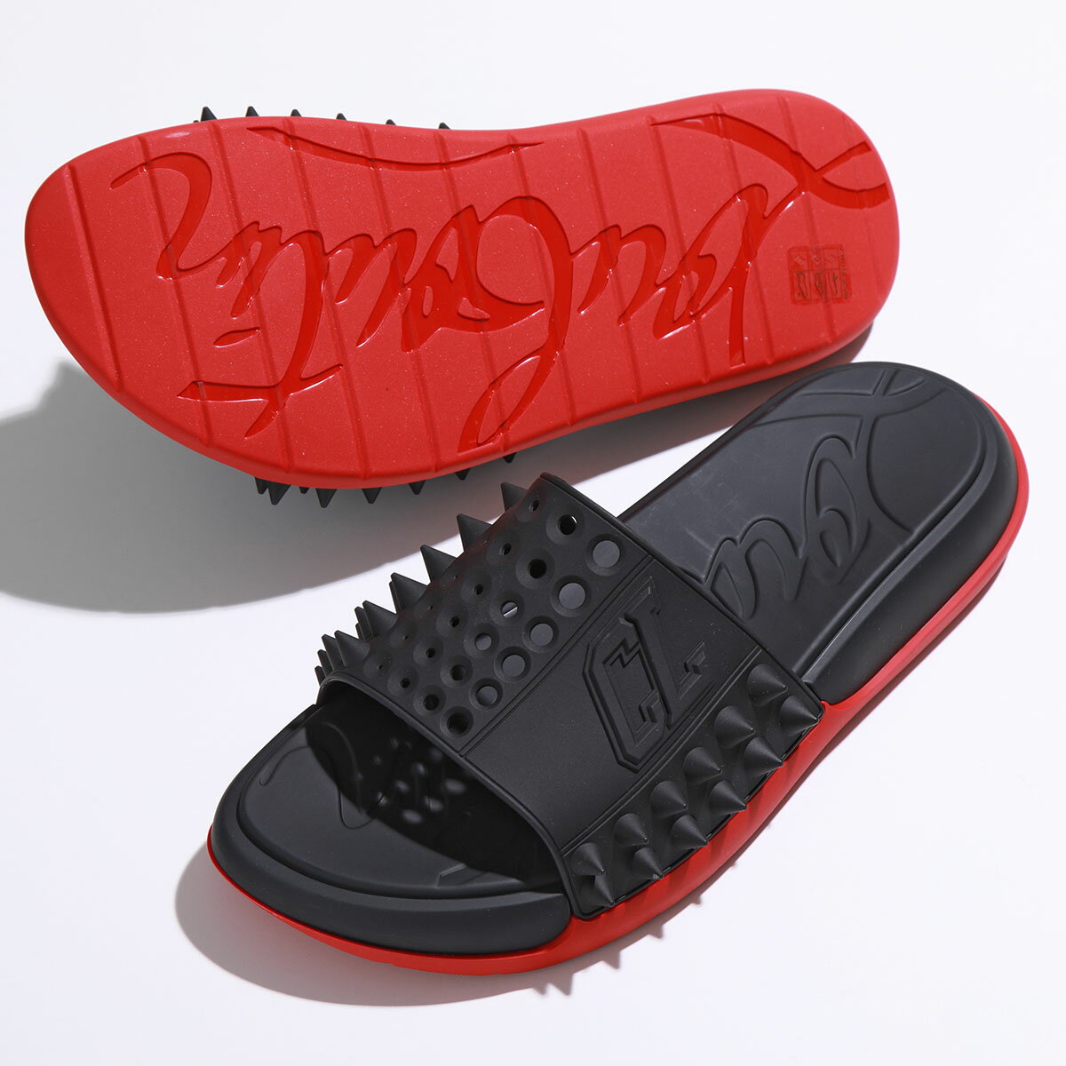 Christian Louboutin クリスチャンルブタン シャワーサンダル TAKE IT EASY FLAT 1240945 メンズ ラバー CLロゴ シューズ 靴 BK01/BLACK【po_fifth】