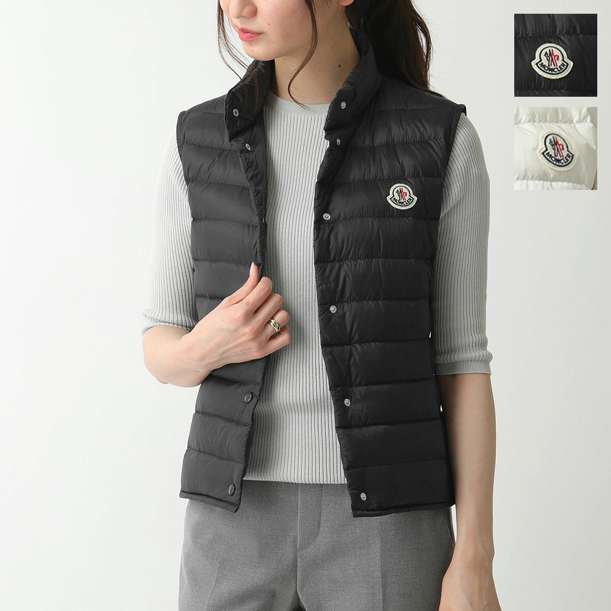 モンクレール ベスト レディース MONCLER モンクレール ダウンベスト LIANE リアーネ 1A10200 53048 レディース ナイロン ジレ 収納ポーチ付 カラー2色