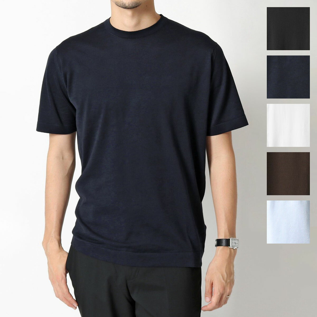 JOHN SMEDLEY ジョンスメドレー ニット セーター LORCA ロルカ STANDARD FIT メンズ クルーネック 半袖 コットンニット シーアイランドコットン カラー7色【po_fifth】