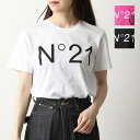 N°21 KIDS ヌメロヴェントゥーノ キッズ Tシャツ N21173 N0153 レディース 半袖 コットン クルーネック ロゴ カラー3色