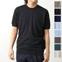 JOHN SMEDLEY ジョンスメドレー ニット セーター KEMPTON ケンプトン メンズ EASY FIT 30G 半袖 クルーネック コットン 無地 カラー5色