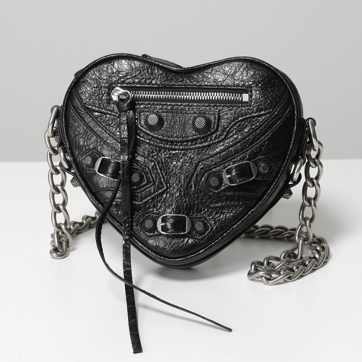 BALENCIAGA バレンシアガ ショルダーバッグ CAG. HEART MINI BAG 722781 1VG9Y レディース ハート レザー チェーン 鞄 1000/BLACKのサムネイル