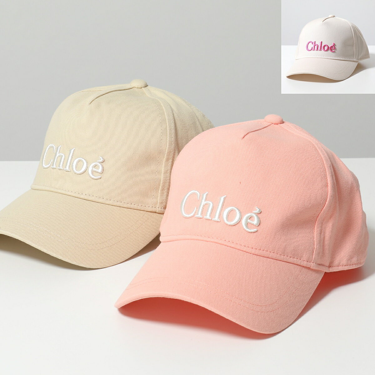 Chloe Kids クロエ キッズ べースボールキャップ HEADWEAR ACCESSORY C20049 C20183 レディース ガールズ ロゴ刺繍 帽子 カラー2色