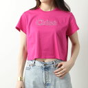 Chloe Kids クロエ キッズ Tシャツ C20114 レディース ガールズ 半袖 カットソー ロゴT 刺繍 コットン クルーネック カラー2色【po_fifth】