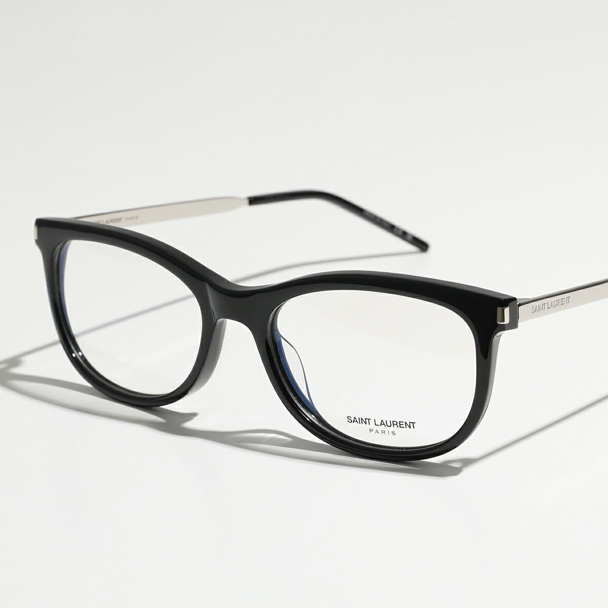 SAINT LAURENT サンローラン メガネ SL 513 メンズ ウェリントン型 伊達メガネ 眼鏡 めがね 黒縁メガネ ロゴ アイウェア 001【dc_kikaku】【po_sannn】
