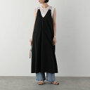 IHATOV イーハトーブ ワンピース cotton skinny strap dress IH01-24SS-64309 レディース コットン ロング丈 Vネック ノースリーブ BLACK【po_fifth】