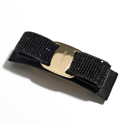 FERRAGAMO フェラガモ バレッタ FER. BAGUETT 34 0418 レディース ヴィラリボン ヘアアクセサリー サテン マイクロビーズ 001/BLACK 【outlet】 FERRAGAMO フェラガモ バレッタ FER. BAGUETT 34 0418 レディース ヴィラリボン ヘアアクセサリー サテン マイクロビーズ 001/BLACK 【outlet】