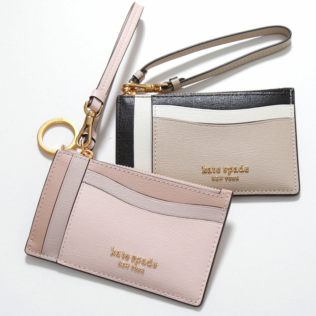 ケイトスペード Kate spade ケイトスペード カードケース morgan colorblocked sa cn crdcswrstlt K8966 レディース コインケース レザー キーリング付き カラー2色【po_fifth】