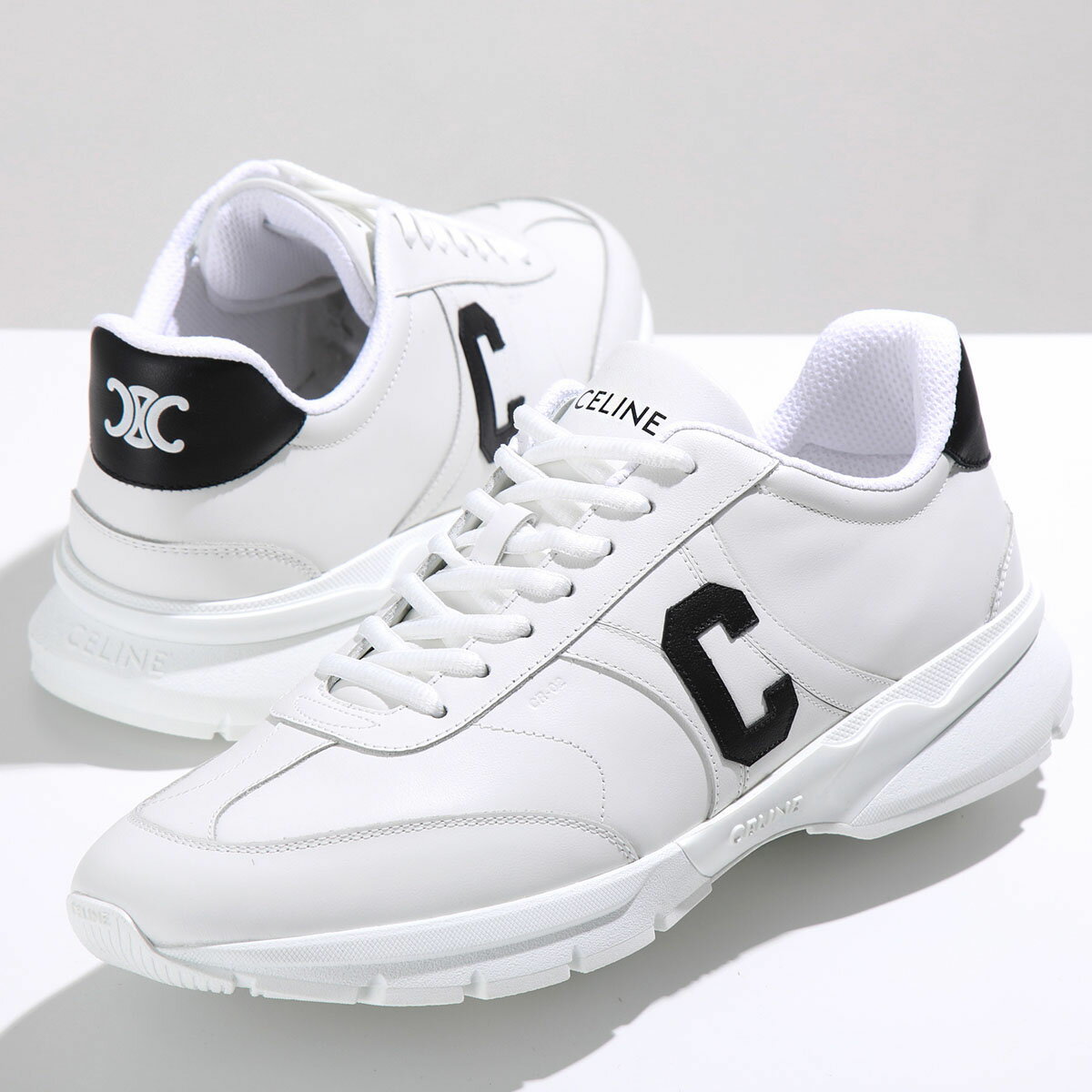 CELINE セリーヌ スニーカー RUNNER CR-02 LOW LACE-UP SNEAKER 30 ランナー 359483338C.01OK メンズ ローカット 靴 OPTIC-WHITE/BLACKのサムネイル