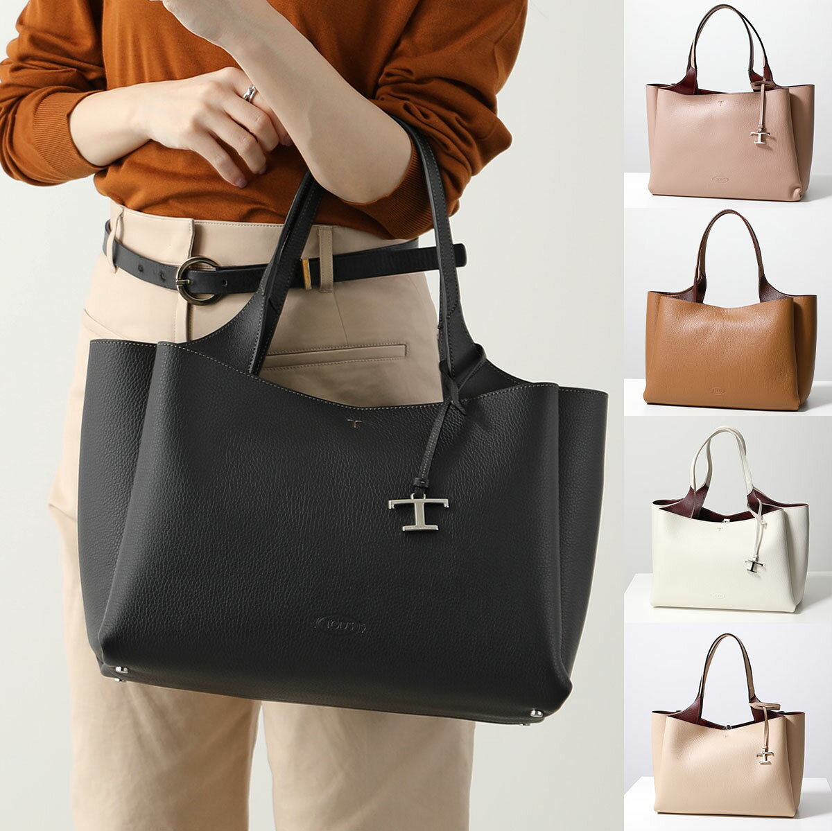 TODS トッズ トートバッグ XBWAPAF9300QRI レディース T TIMELESS Tタイムレス レザー ミディアム 鞄 カラー5色【po_fifth】