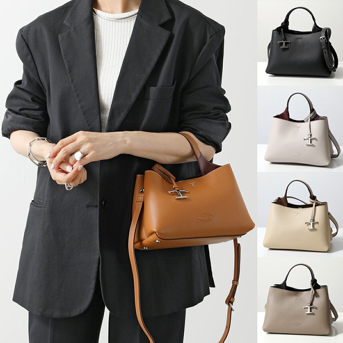 TODS トッズ ショルダーバッグ T TIMELESS Tタイムレス XBWAPAEL000QRI レディース レザー チャーム付き ハンドバッグ クロスボディ 鞄 カラー5色