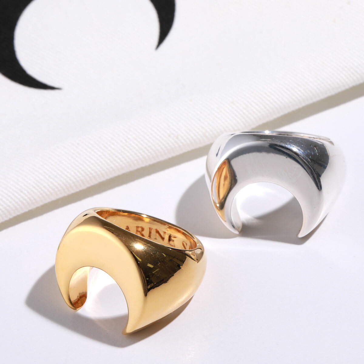 Marine Serre マリーン セル リング Moon Ring UJW025A レディース 三日月 モチーフ 指輪 カラー2色【po_sannn】