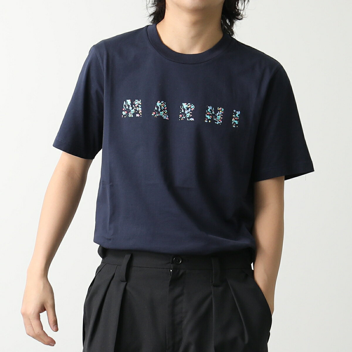 マルニ コットンロゴTシャツ ネイビー 楽天市場】MARNI(カラーネイビー)(Tシャツ・カットソー