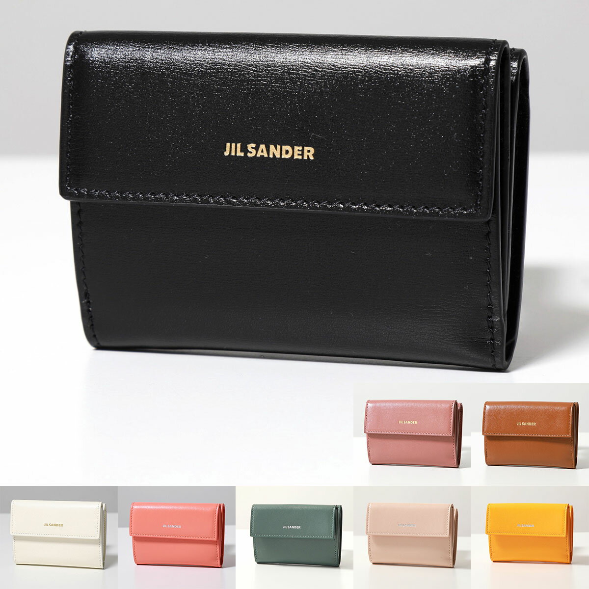 JIL SANDER ジルサンダー 三つ折り財布 BABY WALLET ベビーウォレット J07UI0009 P4840 P5073 P5355 レディース レザー ミニ財布 ロゴ カラー16色