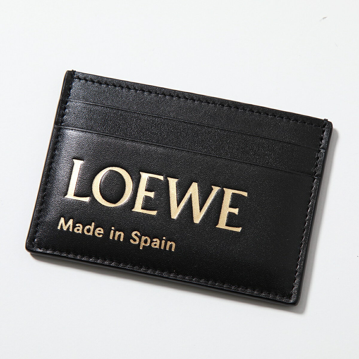 LOEWE ロエベ カードケース EMBOSSED PLAIN エンボス プレーン カードホルダー CLE0322X01 レディース レザー パスケース 1100/BLACK