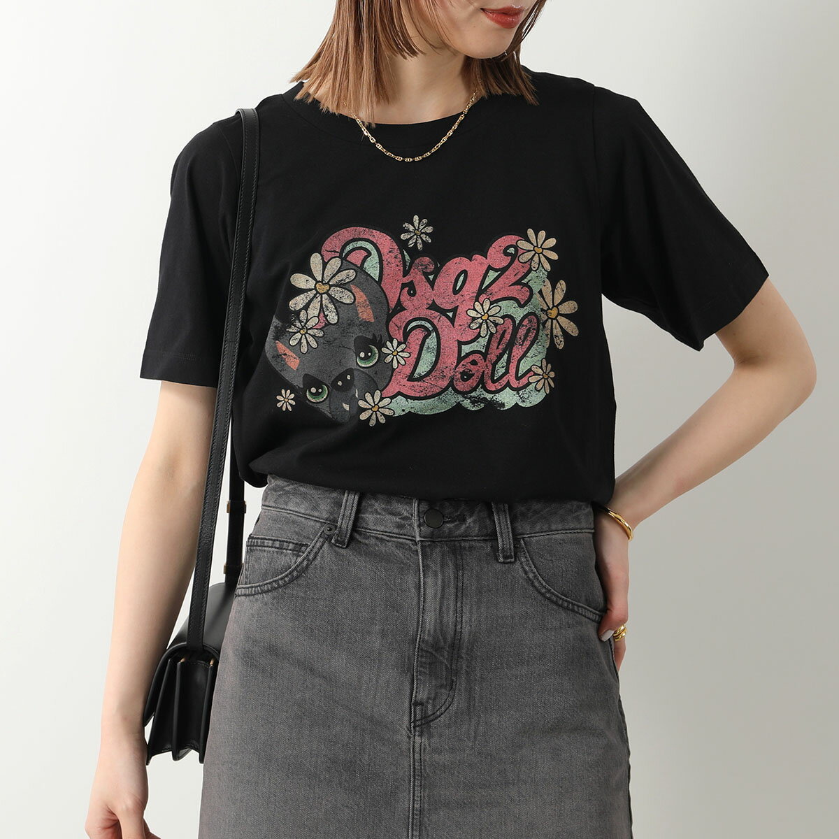 DSQUARED2 ディースクエアード Tシャツ HILDE DOLL EASY FIT S75GD0399 S24668 レディース 半袖 カットソー ロゴT カラー2色