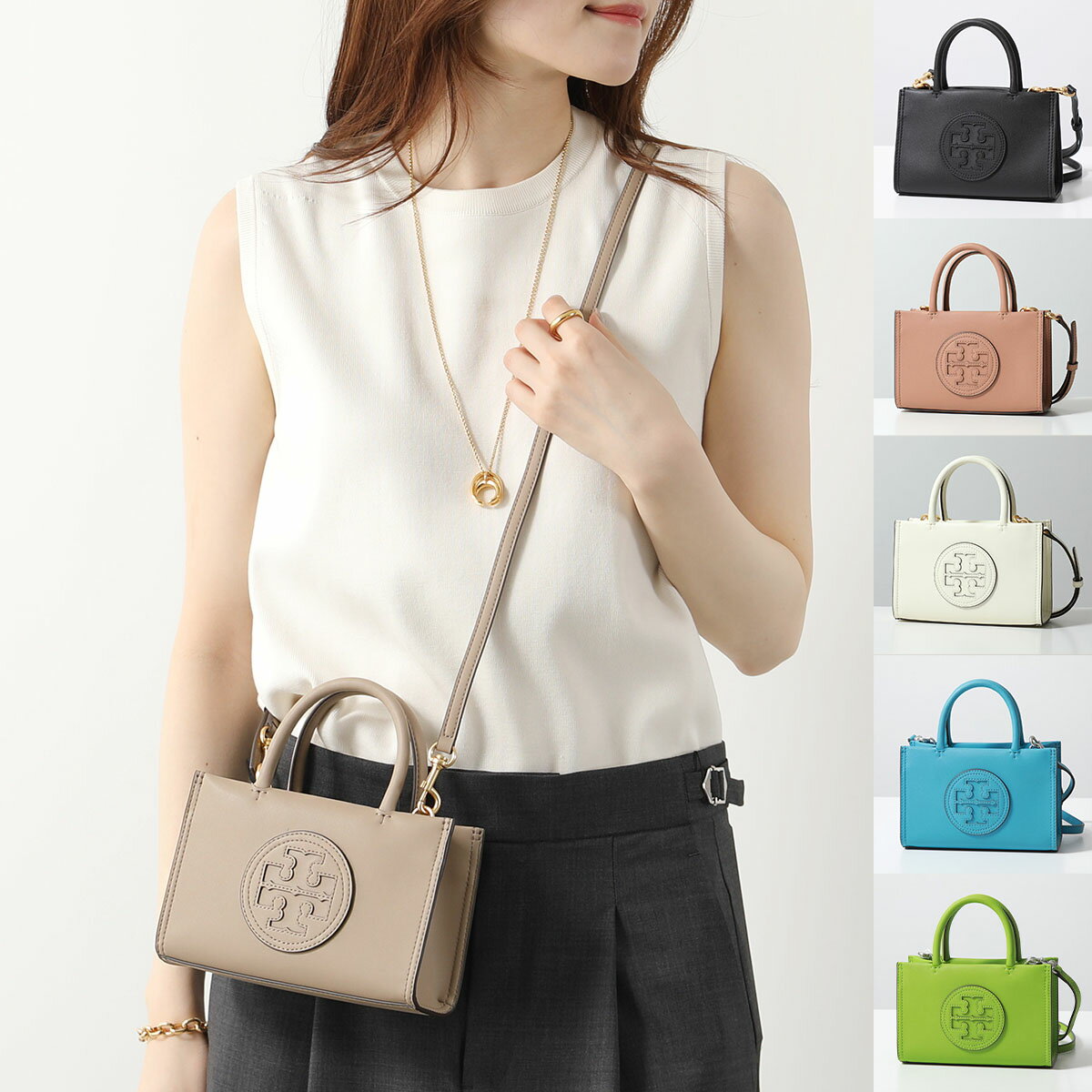 TORY BURCH トリーバーチ ショルダーバッグ Ella Bio Mini Tote エラ バイオ ミニトート 145613 レディース ハンドバッグ レザー Tロゴ 鞄 カラー6色