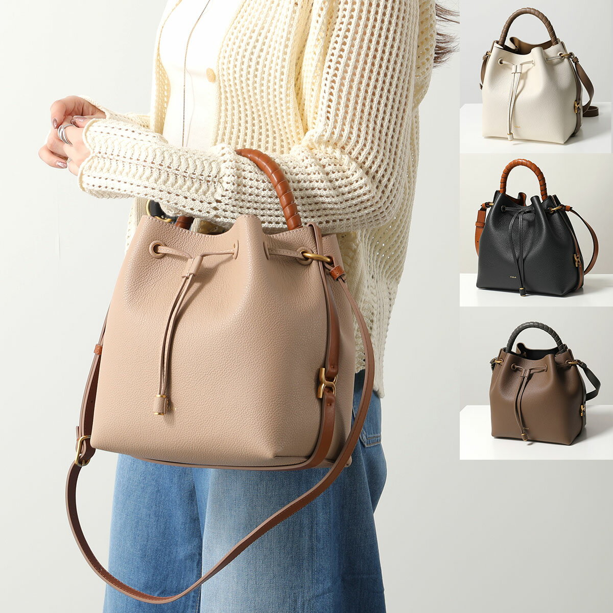 Chloe クロエ ショルダーバッグ MARCIE マーシー CHC23AS606I31 レディース ハンドバッグ レザー クロスボディ 鞄 カラー3色