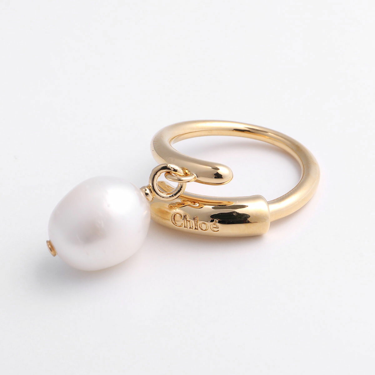 Chloe クロエ リング DARCEY ダーシー CHC22AFR53CPN レディース 指輪 パール 刻印ロゴ アクセサリー 105/Pearl【po_fifth】