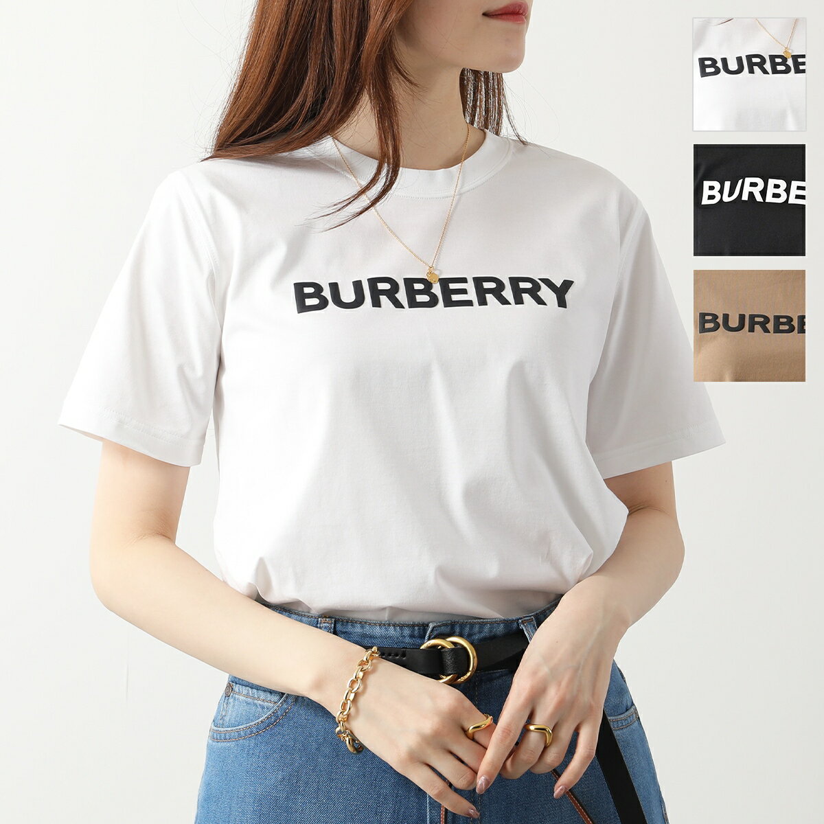 BURBERRY バーバリー Tシャツ MARGOT BRN ORG 8080325 8080324 8080427 レディース 新ロゴ 半袖 クルーネック カットソー ロゴT コットン カラー3色【cp_ten】