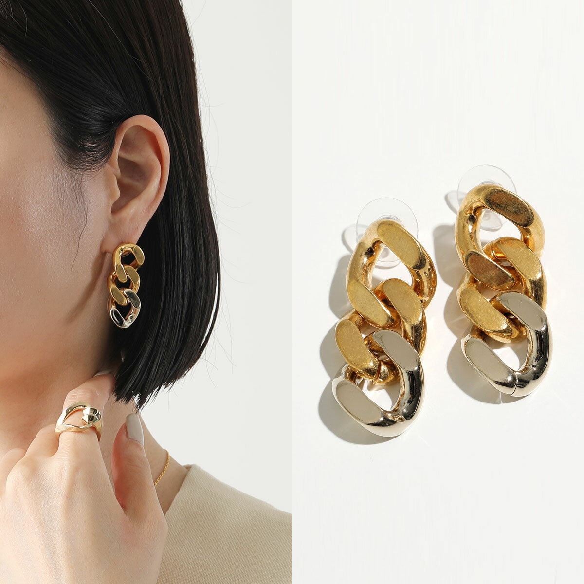 SAINT LAURENT サンローラン ピアス 679737 Y1500 レディース チェーン アクセサリー 8035【po_sannn】のサムネイル