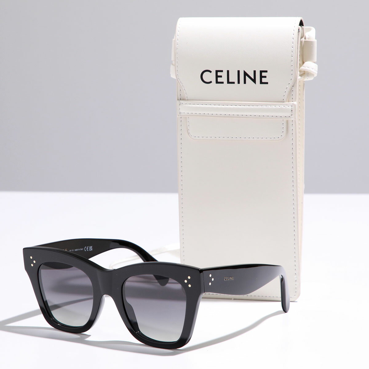 セリーヌ CELINE セリーヌ サングラス 4S004CPLP CL40004I レディース キャットアイ型 ウェリントン型 メガネ 眼鏡 ロゴ アイウェア 38NO/Black【po_fifth】