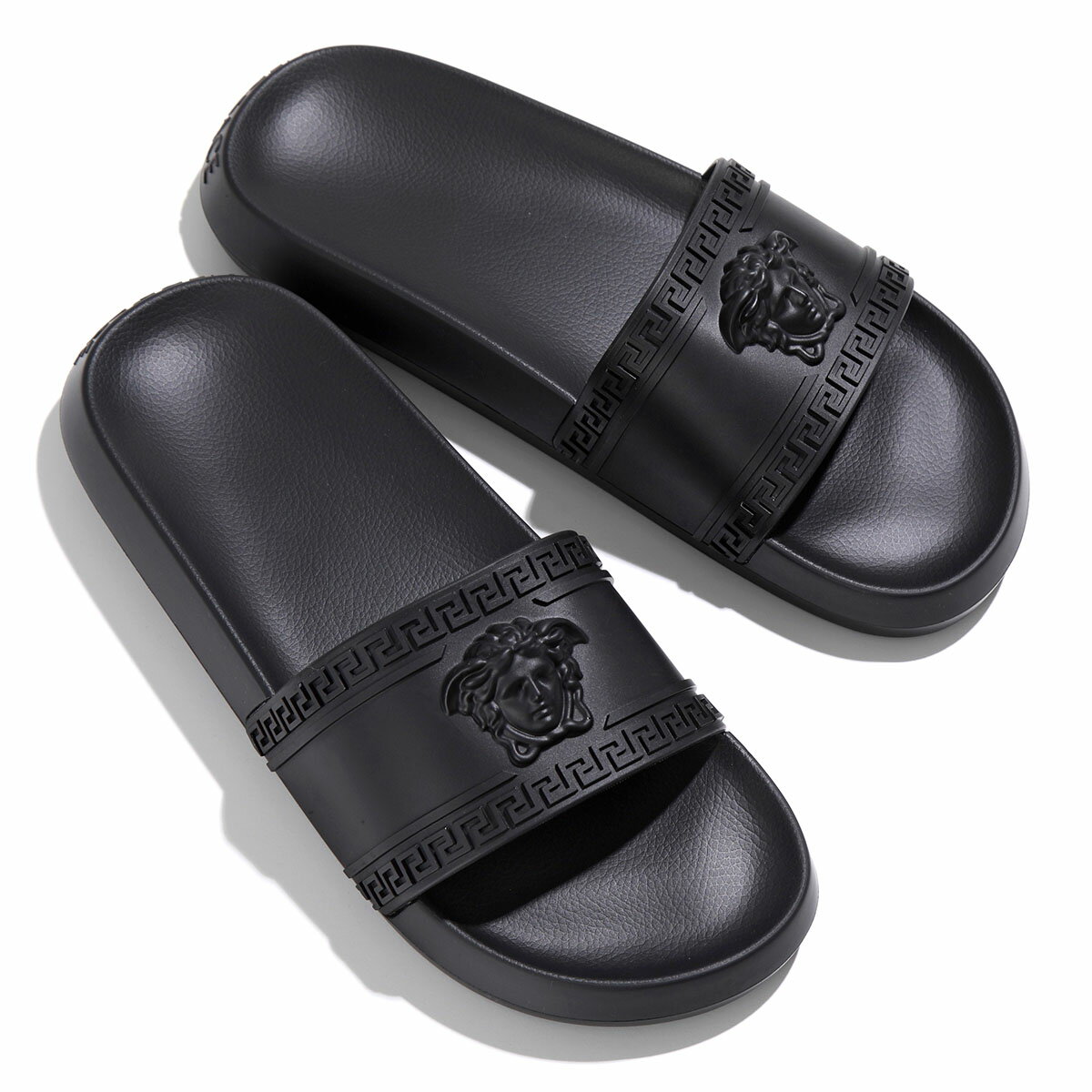 VERSACE ヴェルサーチ サンダル SLIDES GOMMA 1008733 DGO9G メンズ シャワーサンダル スライド メドゥーサ 靴 1B000/NERO【po_fifth】