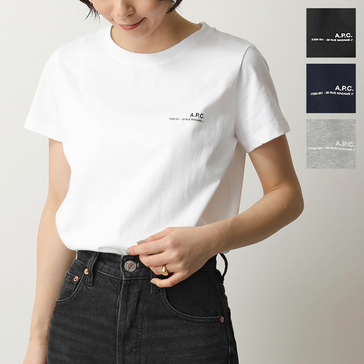 APC A.P.C. アーペーセー 半袖 Tシャツ COFBT F26012 item レディース クルーネック カットソー ロゴT カラー4色