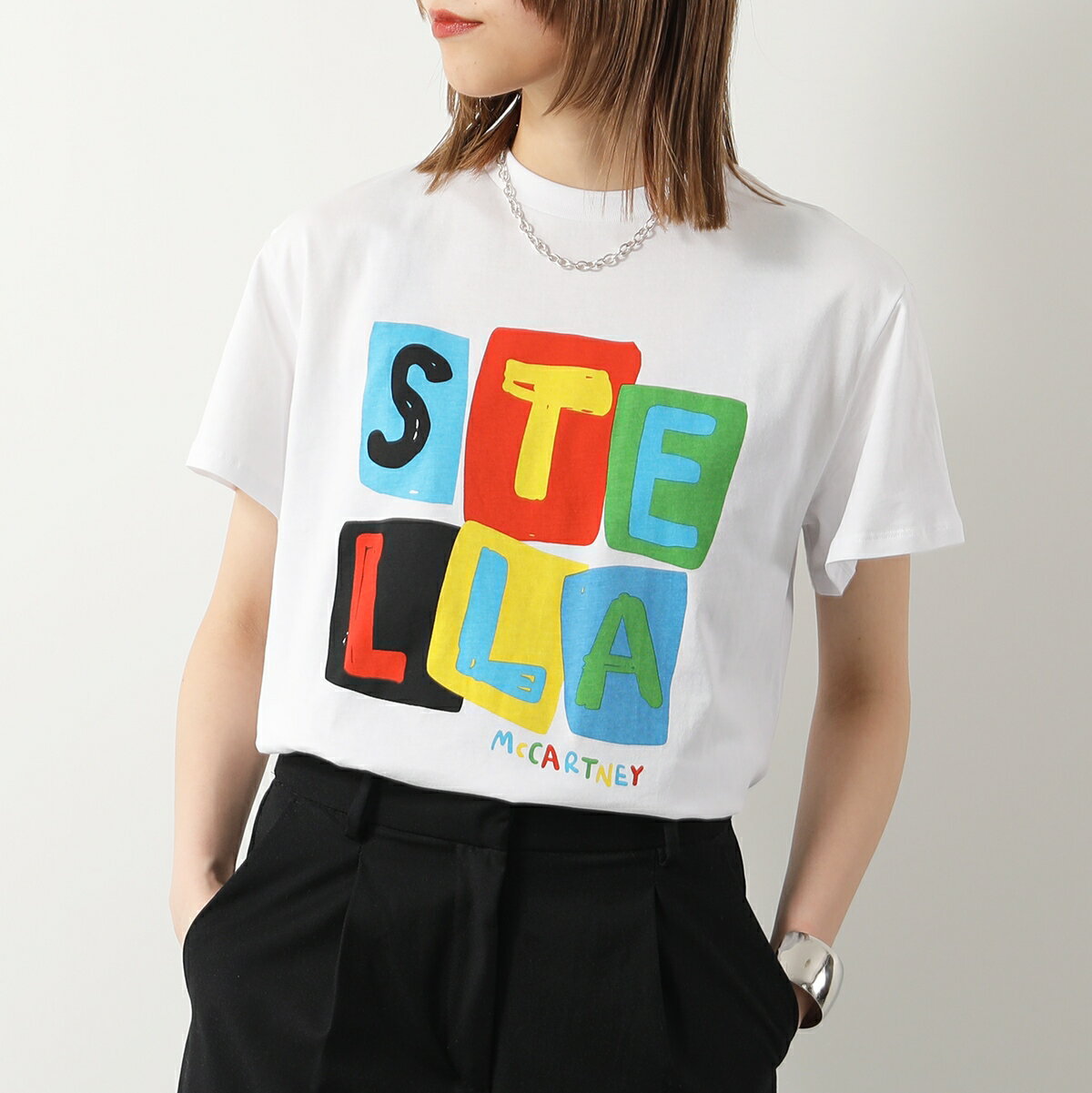 楽天インポートセレクト museeSTELLA McCARTNEY KIDS ステラマッカートニー キッズ 半袖 Tシャツ TU8Q00 Z0434 レディース ガールズ クルーネック コットン ロゴ 100