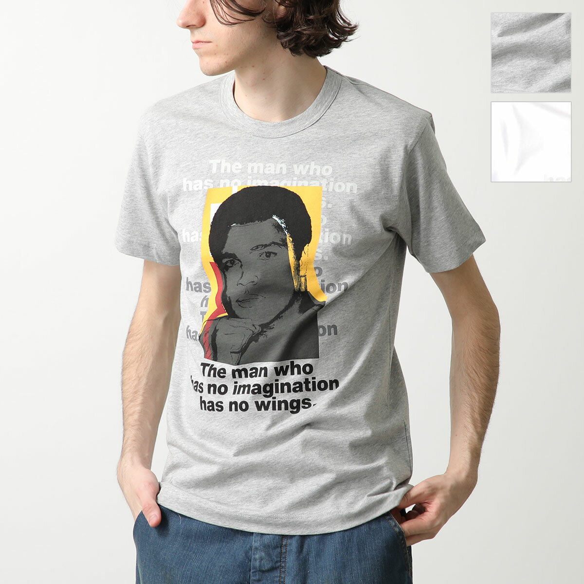 COMME des GARCONS SHIRT × Andy Warhol コムデギャルソン アンディ・ウォーホル コラボ 半袖 Tシャツ FM T004 S24 メンズ クルーネック カラー2色