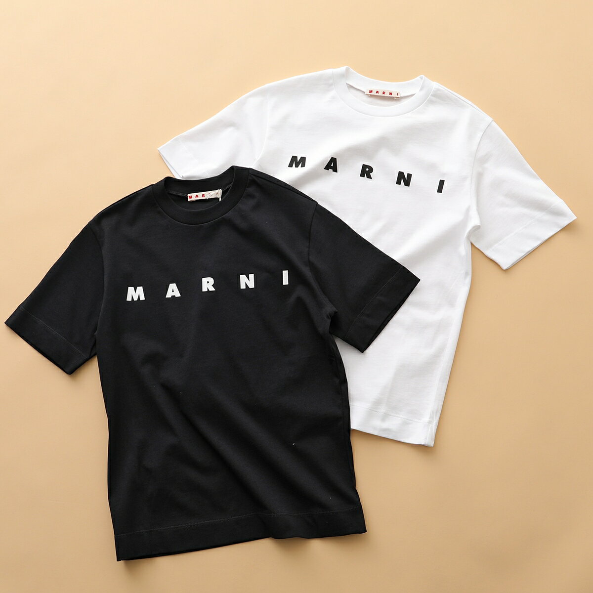 MARNI KIDS マルニ キッズ Tシャツ M002MV M00HZ ガールズ 女の子 半袖 カットソー ロゴT クルーネック コットン カラー2色のサムネイル